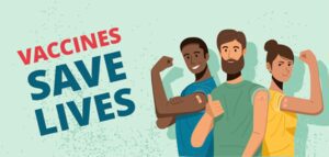Vaccines save lives banner