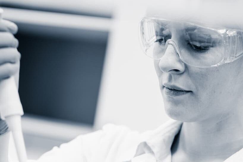 Scientist testing medical treatments in a laboratory
